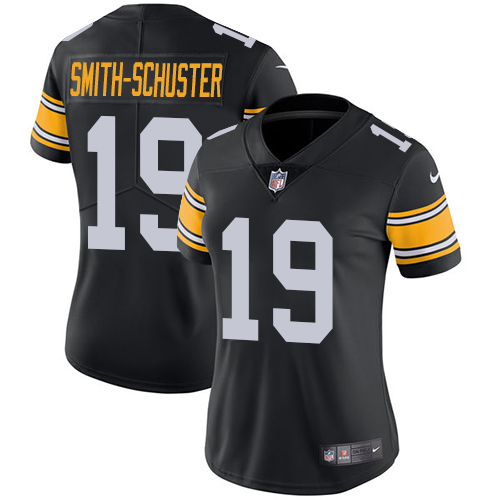 Pittsburgh Steelers #19 JuJu Smith-Schuster Black Alternate Women's Stitched Vapor Untouchable Limited Jersey Womens cheap jerseys for sale - CheapJerseys.Shop
