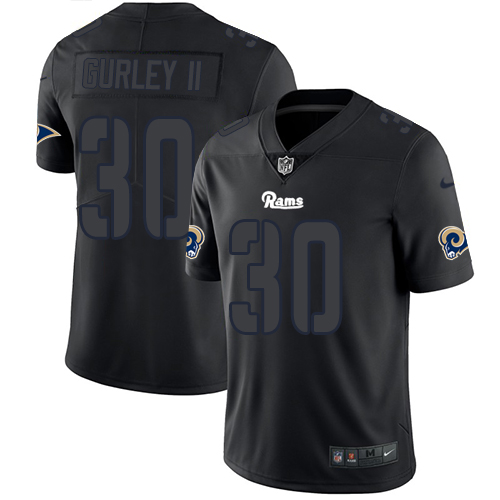 Los Angeles Rams #30 Todd Gurley II Black Men's Stitched Limited Rush Impact Jersey Men's cheap jerseys for sale - CheapJerseys.Shop