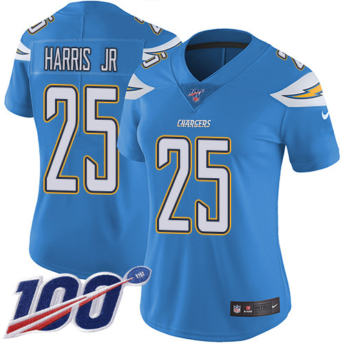 Los Angeles Chargers #25 Chris Harris Jr Electric Blue Alternate Women's Stitched 100th Season Vapor Untouchable Limited Jersey Womens cheap jerseys for sale - CheapJerseys.Shop