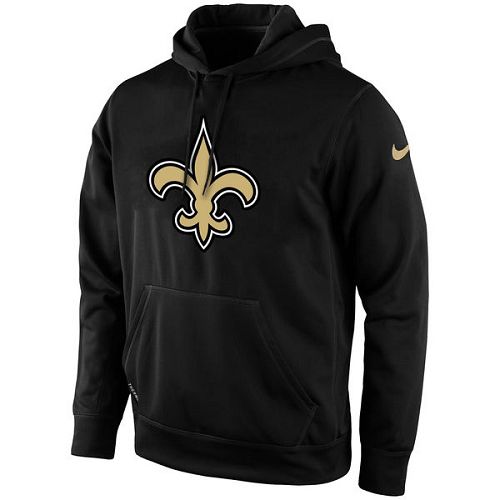 Men's New Orleans Saints Black KO Logo Essential Hoodie 2 cheap jerseys for sale - CheapJerseys.Shop