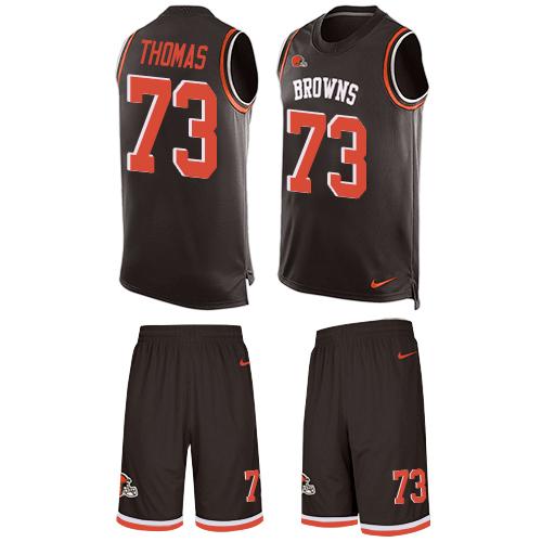 Browns #73 Joe Thomas Brown Team Color Men's Stitched Limited Tank Top Suit Jersey cheap jerseys for sale - CheapJerseys.Shop