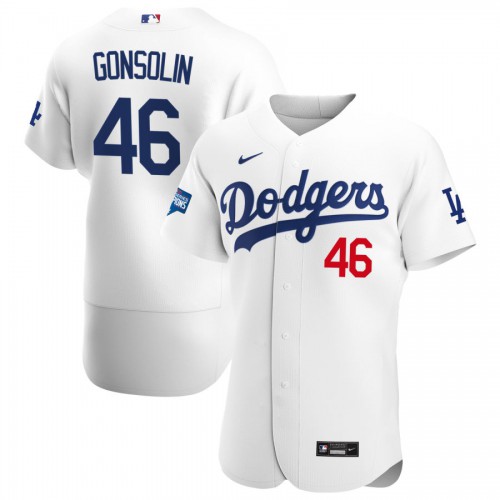 Los Angeles Los Angeles Dodgers #46 Tony Gonsolin Men's White Home 2020 World Series Champions Authentic Player Jersey Men's cheap jerseys for sale - CheapJerseys.Shop