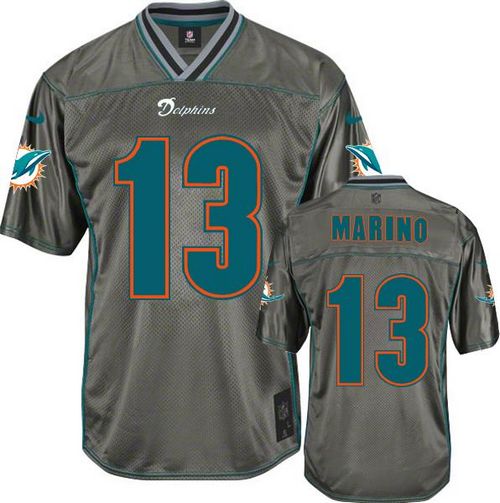 Dolphins #13 Dan Marino Grey Youth Stitched Elite Vapor Jersey cheap jerseys for sale - CheapJerseys.Shop