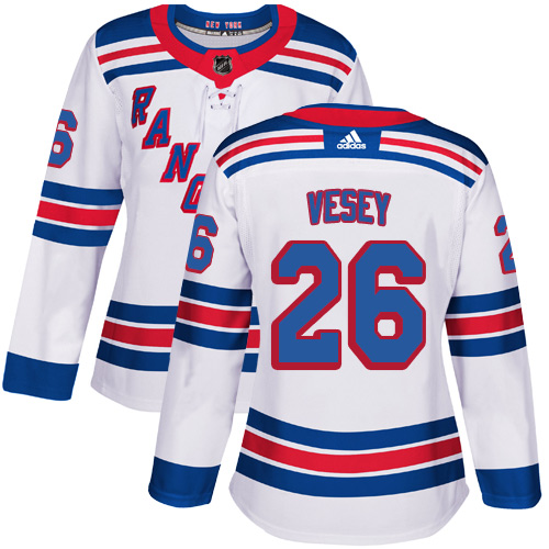 New York Rangers #26 Jimmy Vesey White Road Authentic Women's Stitched Jersey Womens cheap jerseys for sale - CheapJerseys.Shop