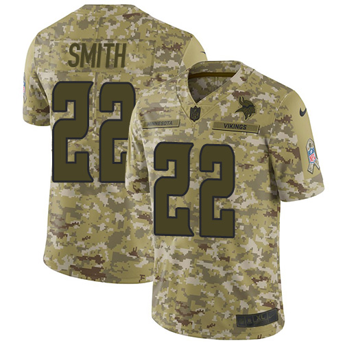 Vikings #22 Harrison Smith Camo Youth Stitched Limited 2018 Salute To Service Jersey cheap jerseys for sale - CheapJerseys.Shop