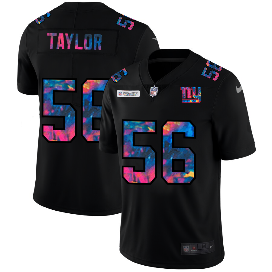 New York Giants #56 Lawrence Taylor Men's Multi-Color Black 2020 Crucial Catch Vapor Untouchable Limited Jersey cheap jerseys for sale - CheapJerseys.Shop