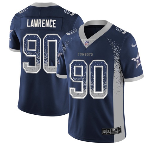 Cowboys #90 Demarcus Lawrence Navy Blue Team Color Men's Stitched Limited Rush Drift Fashion Jersey cheap jerseys for sale - CheapJerseys.Shop