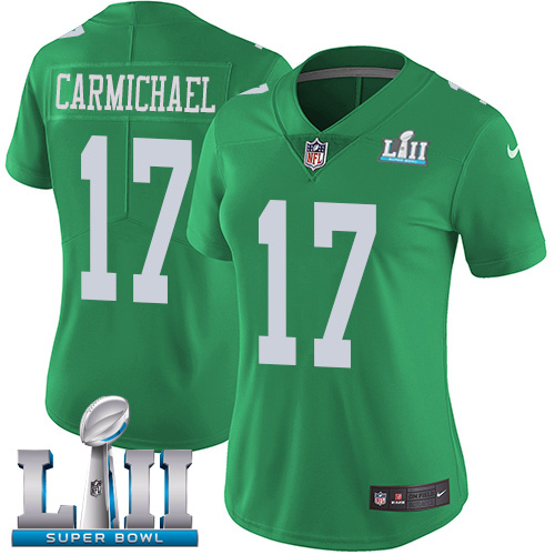 Philadelphia Eagles #17 Harold Carmichael Green Super Bowl LII Women's Stitched Limited Rush Jersey Womens cheap jerseys for sale - CheapJerseys.Shop