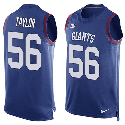 Giants #56 Lawrence Taylor Royal Blue Team Color Men's Stitched Limited Tank Top Jersey cheap jerseys for sale - CheapJerseys.Shop