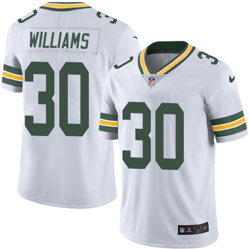 Green Bay Packers #30 Jamaal Williams White Men's Stitched Vapor Untouchable Limited Jersey Men's cheap jerseys for sale - CheapJerseys.Shop