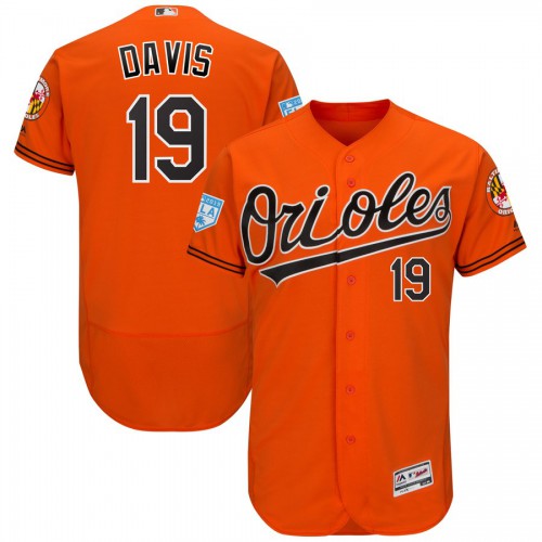 Baltimore Orioles #19 Chris Davis Orange 2019 Spring Training Flex Base Stitched Jersey Men's cheap jerseys for sale - CheapJerseys.Shop