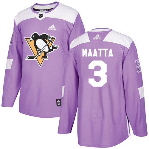 Pittsburgh Penguins #3 Olli Maatta Purple Authentic Fights Cancer Stitched Youth Jersey Youth cheap jerseys for sale - CheapJerseys.Shop