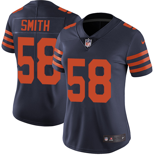 Chicago Bears #58 Roquan Smith Navy Blue Alternate Women's Stitched Vapor Untouchable Limited Jersey Womens cheap jerseys for sale - CheapJerseys.Shop