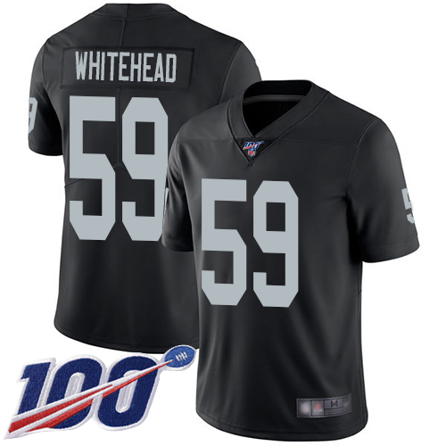 Las Vegas Raiders #59 Tahir Whitehead Black Team Color Men's Stitched 100th Season Vapor Limited Jersey Men's cheap jerseys for sale - CheapJerseys.Shop
