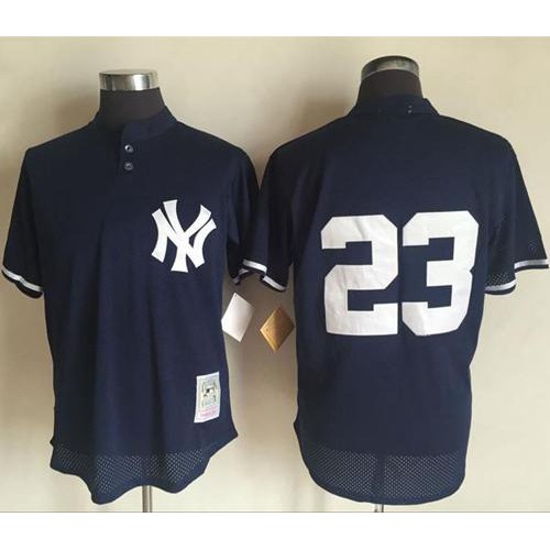 Mitchell And Ness 1995 New York Yankees #23 Don Mattingly Blue Throwback Stitched Jersey Men's cheap jerseys for sale - CheapJerseys.Shop