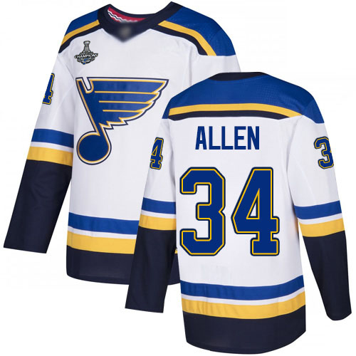 St. Louis Blues #34 Jake Allen White Road Authentic Stanley Cup Champions Stitched Youth Jersey Youth cheap jerseys for sale - CheapJerseys.Shop