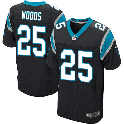 Panthers #25 Xavier Woods Black Team Color Men's Stitched Vapor Untouchable Elite Jersey cheap jerseys for sale - CheapJerseys.Shop