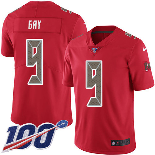 Tampa Bay Buccaneers #9 Matt Gay Red Men's Stitched Limited Rush 100th Season Jersey Men's cheap jerseys for sale - CheapJerseys.Shop
