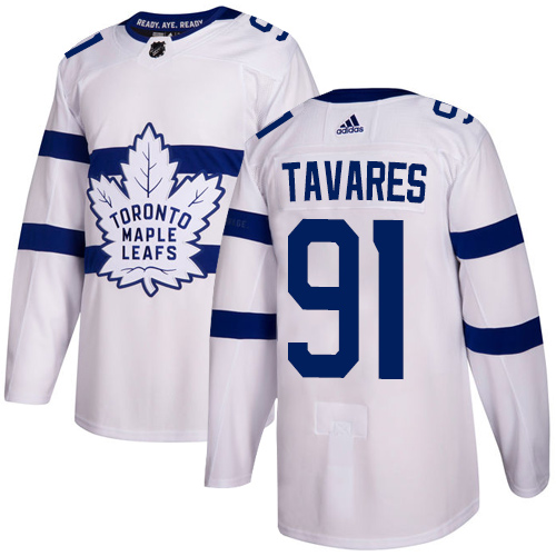 Maple Toronto Maple Leafs #91 John Tavares White Authentic 2018 Stadium Series Stitched Youth Jersey Youth cheap jerseys for sale - CheapJerseys.Shop