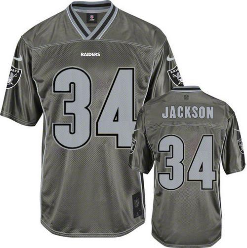 Raiders #34 Bo Jackson Grey Youth Stitched Elite Vapor Jersey cheap jerseys for sale - CheapJerseys.Shop