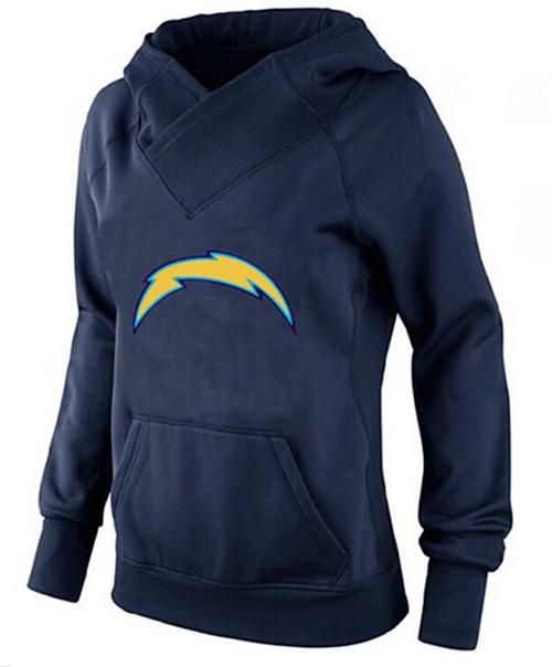 Women's Los Angeles Chargers Logo Pullover Hoodie Navy Blue-1 cheap jerseys for sale - CheapJerseys.Shop