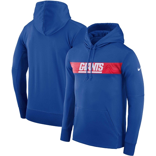 Men's New York Giants Royal Sideline Team Performance Pullover Hoodie cheap jerseys for sale - CheapJerseys.Shop