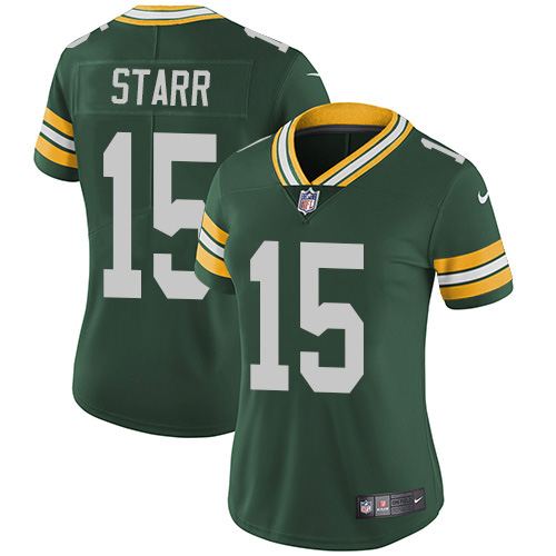 Packers #15 Bart Starr Green Team Color Women's Stitched Vapor Untouchable Limited Jersey cheap jerseys for sale - CheapJerseys.Shop