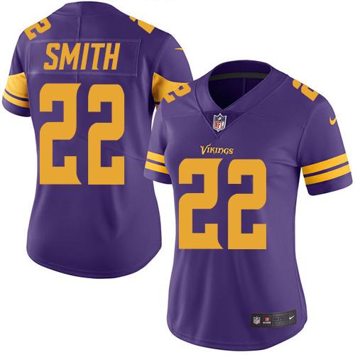 Vikings #22 Harrison Smith Purple Women's Stitched Limited Rush Jersey cheap jerseys for sale - CheapJerseys.Shop