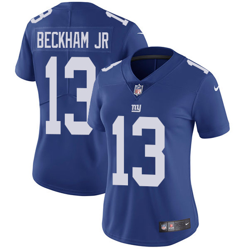 New York Giants #13 Odell Beckham Jr Royal Blue Team Color Women's Stitched Vapor Untouchable Limited Jersey Womens cheap jerseys for sale - CheapJerseys.Shop