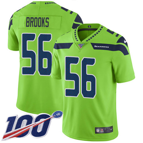 Seattle Seahawks #56 Jordyn Brooks Green Youth Stitched Limited Rush 100th Season Jersey Youth cheap jerseys for sale - CheapJerseys.Shop