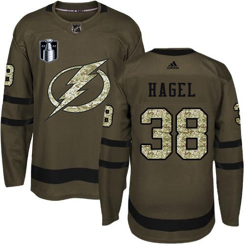Tampa Bay Lightning #38 Brandon Hagel Green 2022 Stanley Cup Final Patch Salute to Service Stitched Youth Jersey Youth cheap jerseys for sale - CheapJerseys.Shop