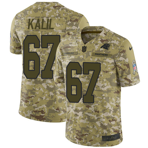 Carolina Panthers #67 Ryan Kalil Camo Youth Stitched Limited 2018 Salute to Service Jersey Youth cheap jerseys for sale - CheapJerseys.Shop