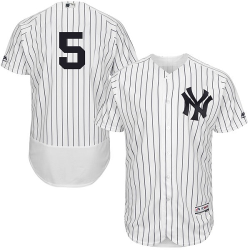New York Yankees #5 Joe DiMaggio White Strip Flexbase Authentic Collection Stitched Jersey Men's cheap jerseys for sale - CheapJerseys.Shop