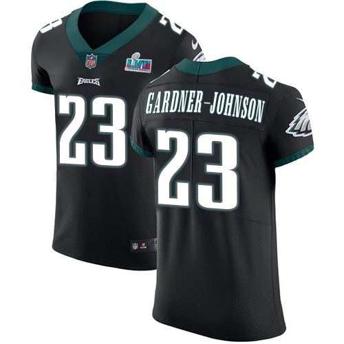 Eagles #23 C.J. Gardner-Johnson Black Alternate Super Bowl LVII Patch Men's Stitched New Elite Jersey cheap jerseys for sale - CheapJerseys.Shop