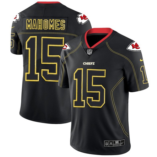 Chiefs #15 Patrick Mahomes Lights Out Black Men's Stitched Limited Rush Jersey cheap jerseys for sale - CheapJerseys.Shop