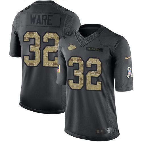 Kansas City Chiefs #32 Spencer Ware Black Youth Stitched Limited 2016 Salute to Service Jersey Youth cheap jerseys for sale - CheapJerseys.Shop
