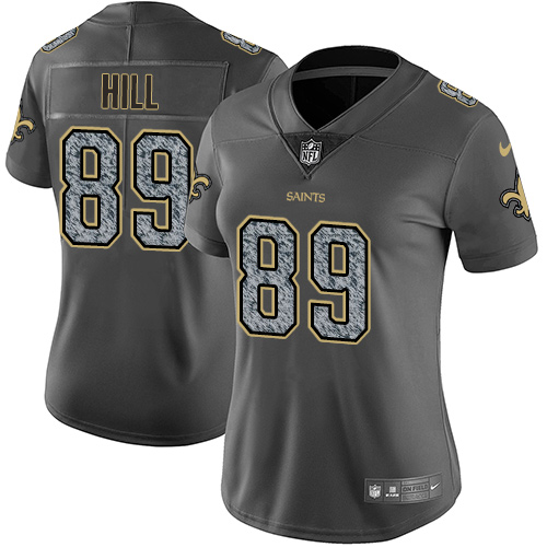 New Orleans Saints #89 Josh Hill Gray Static Women's Stitched Vapor Untouchable Limited Jersey Womens cheap jerseys for sale - CheapJerseys.Shop