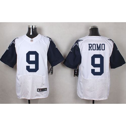 Dallas Cowboys #9 Tony Romo White Men's Stitched Elite Rush Jersey Men's cheap jerseys for sale - CheapJerseys.Shop