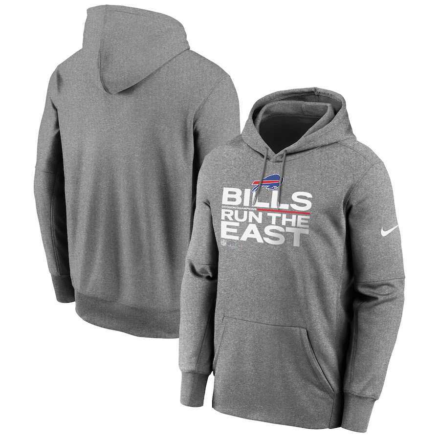 Men's Buffalo Bills Heathered Gray 2021 AFC East Division Champions Trophy Collection Pullover Hoodie cheap jerseys for sale - CheapJerseys.Shop