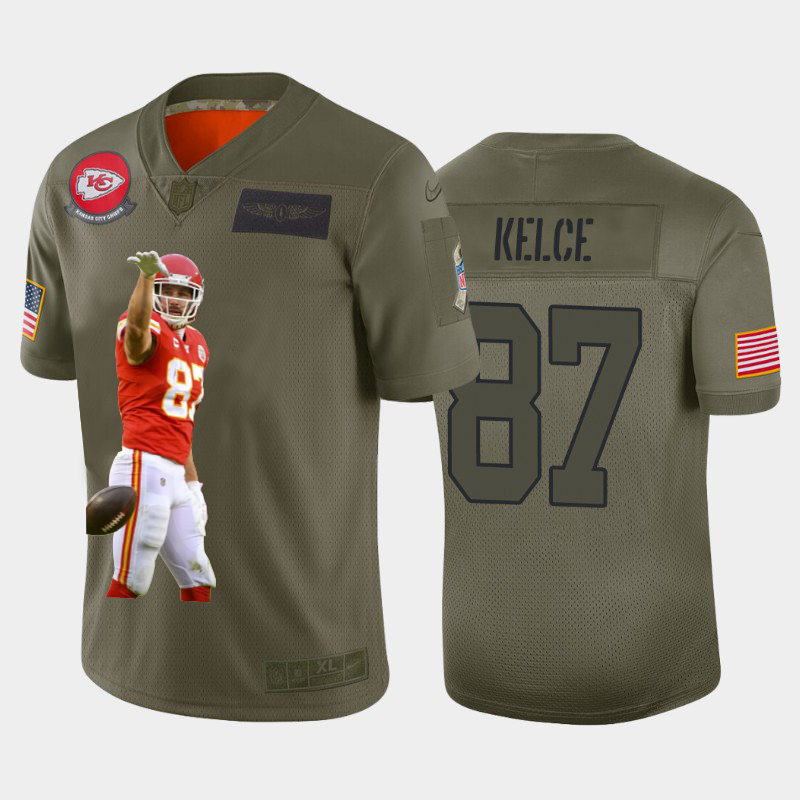 Kansas City Chiefs #87 Travis Kelce Team Hero 4 Vapor Limited Jersey Camo cheap jerseys for sale - CheapJerseys.Shop