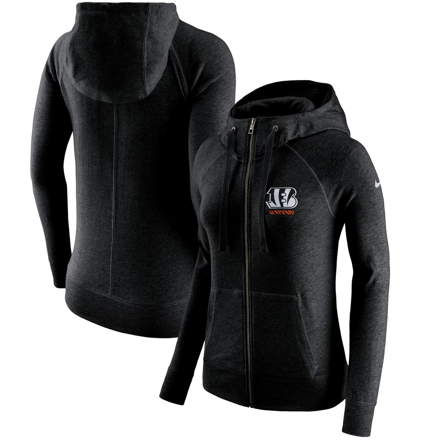 Cincinnati Bengals Women's Gym Vintage Full-Zip Hoodie Black cheap jerseys for sale - CheapJerseys.Shop