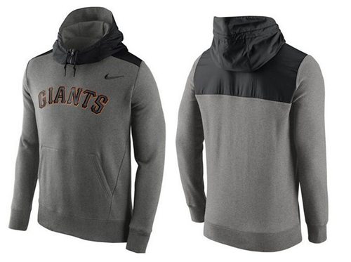 Men's San Francisco Giants Gray Cooperstown Collection Hybrid Pullover Hoodie cheap jerseys for sale - CheapJerseys.Shop