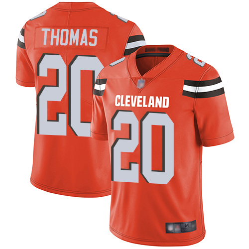 Cleveland Browns #20 Tavierre Thomas Orange Alternate Men's Stitched Vapor Untouchable Limited Jersey Men's cheap jerseys for sale - CheapJerseys.Shop