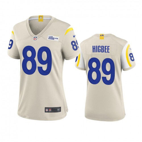 Los Angeles Los Angeles Rams #89 Tyler Higbee Women's Game Jersey - Bone Womens cheap jerseys for sale - CheapJerseys.Shop