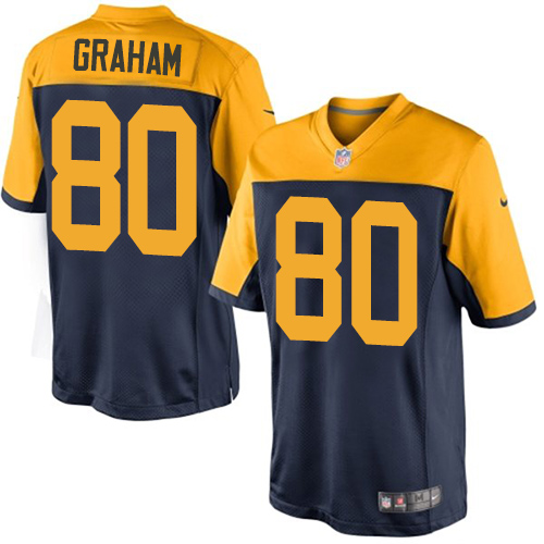 Green Bay Packers #80 Jimmy Graham Navy Blue Alternate Youth Stitched New Limited Jersey Youth cheap jerseys for sale - CheapJerseys.Shop