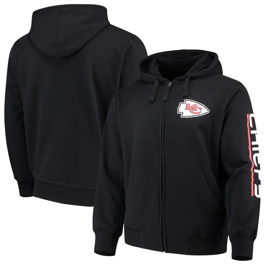 Kansas City Chiefs G-III Sports By Carl Banks Post Route Full-Zip Hoodie Black cheap jerseys for sale - CheapJerseys.Shop