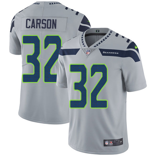 Seattle Seahawks #32 Chris Carson Grey Alternate Youth Stitched Vapor Untouchable Limited Jersey Youth cheap jerseys for sale - CheapJerseys.Shop