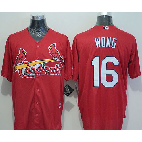 St.Louis Cardinals #16 Kolten Wong Red New Cool Base Stitched Jersey Men's cheap jerseys for sale - CheapJerseys.Shop