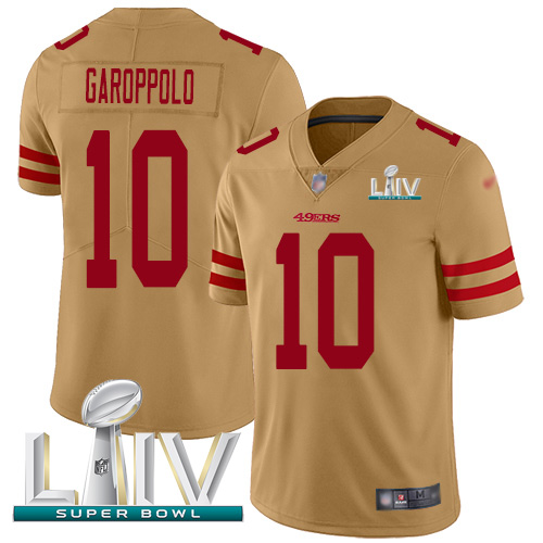 49ers #10 Jimmy Garoppolo Gold Super Bowl LIV 2020 Youth Stitched Limited Inverted Legend Jersey cheap jerseys for sale - CheapJerseys.Shop