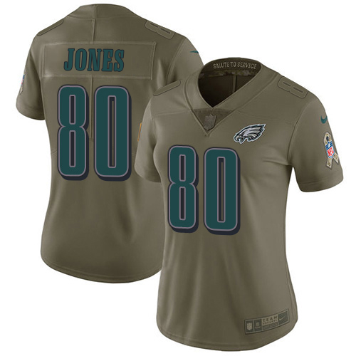 Eagles #80 Julio Jones Olive Women's Stitched Limited 2017 Salute To Service Jersey cheap jerseys for sale - CheapJerseys.Shop